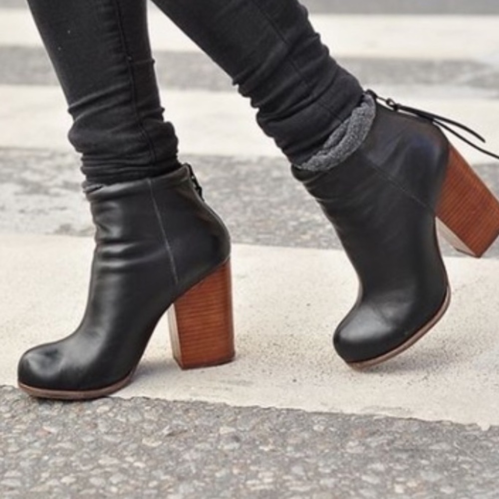 Jeffrey Campbell Rumble Boot In Black Leather